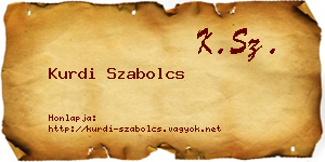 Kurdi Szabolcs névjegykártya