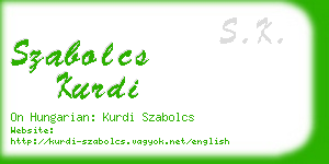 szabolcs kurdi business card